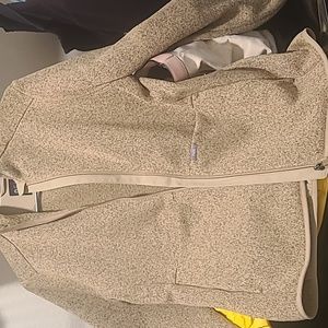 Figs on shift knit jacket